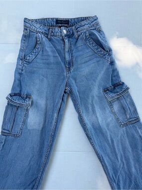 Aeropostale Light Blue Relaxed Cargo Jeans